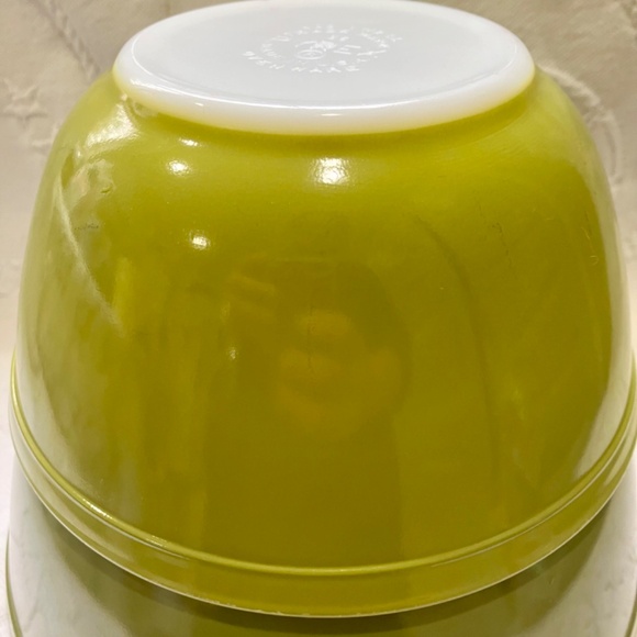 VTG Pyrex Set Verde Green Nesting Mixing Bowls 401 402 403 - Picture 4 of 14